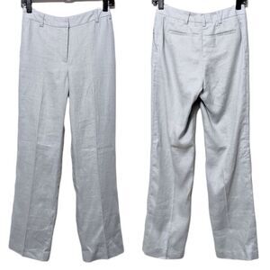 PURE COLLECTION 100% Linen Straight Leg Pants 2